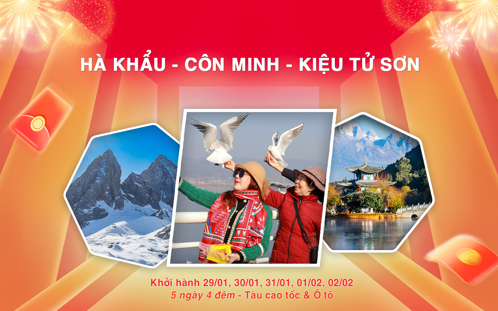 Đón Tết 2025 với tour hot nhất: Hà Khẩu - Côn Minh - Kiệu Tử Sơn